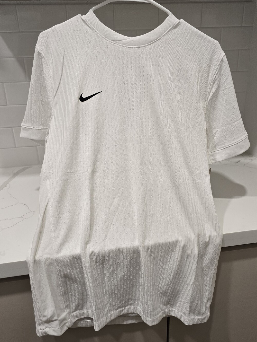 Nike Dri-FIT ADV Vapor Jersey Soccer Shirt White Fz9273-101 Men’s sz L Slim Fit